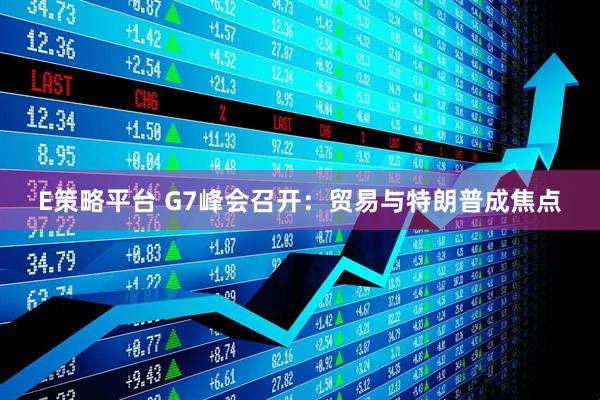 E策略平台 G7峰会召开：贸易与特朗普成焦点